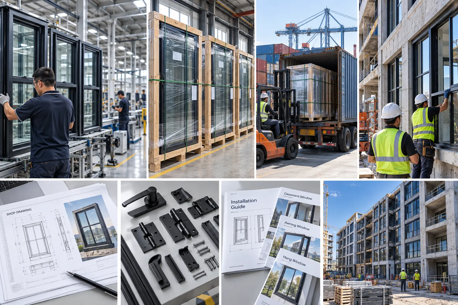 Precision Aluminum Hung Window CNC Manufacturing and Quality Control Inspection