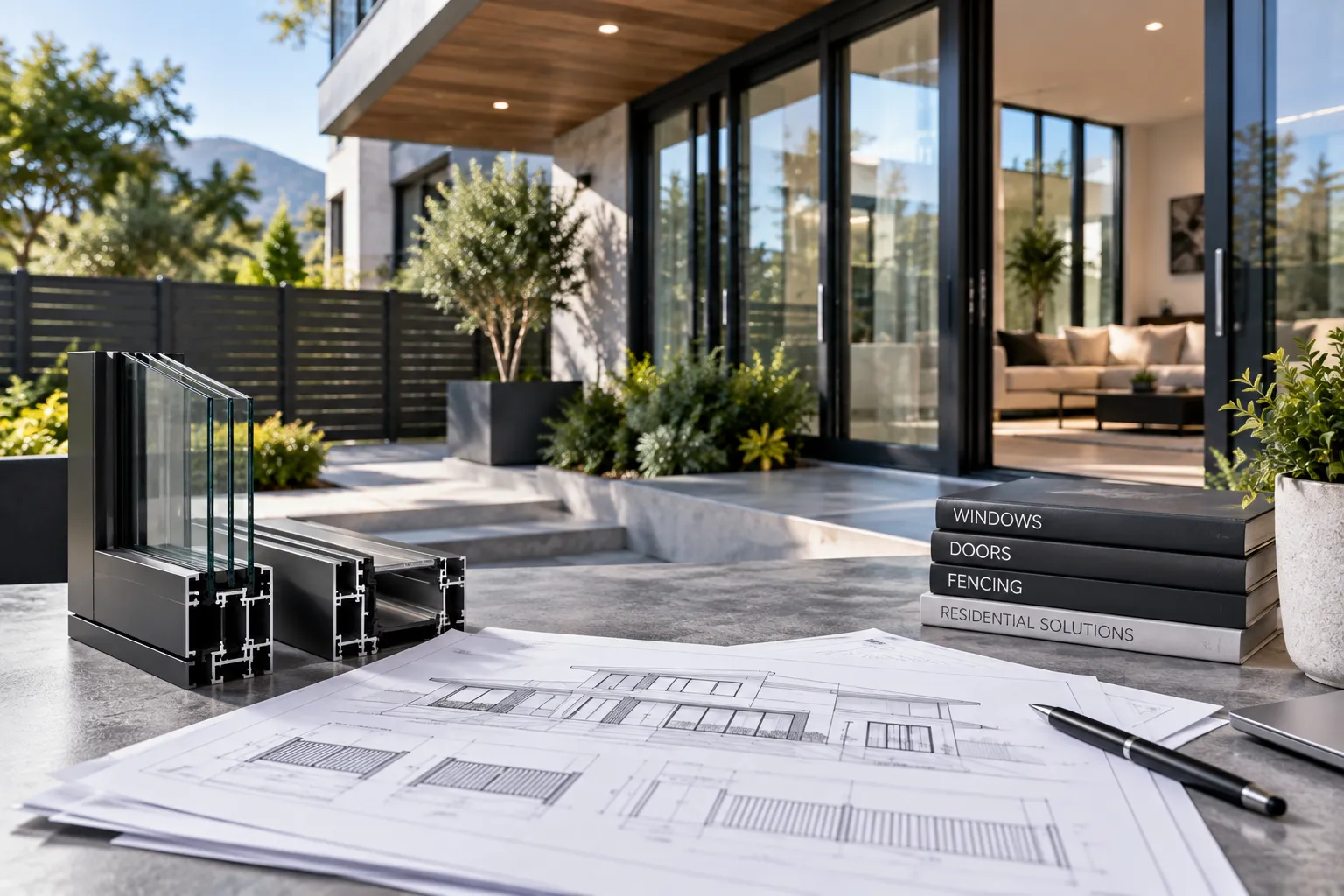 Precision-engineered residential aluminum window and perimeter door systems during installation