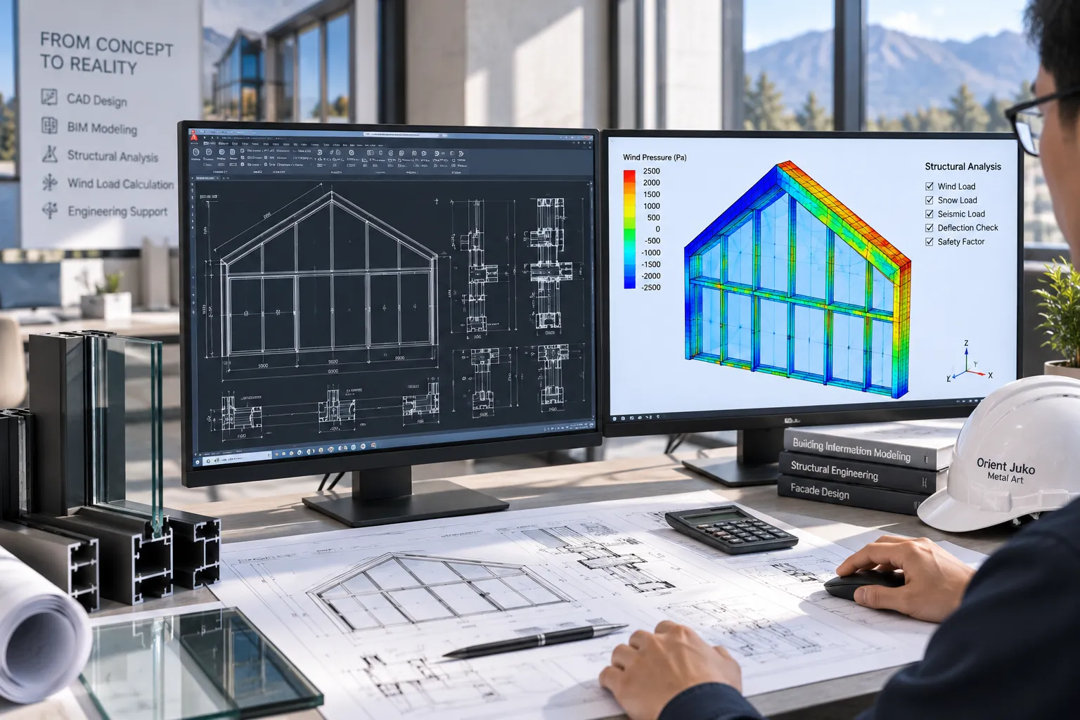 CAD Drafting and BIM Structural Verification for Specialty Shape Windows