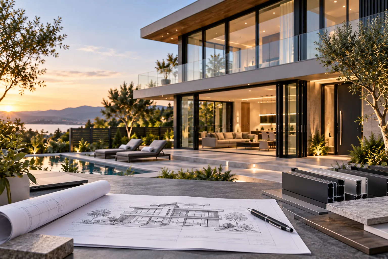Custom residential aluminum window, door, and fencing blueprint consultation and technical review