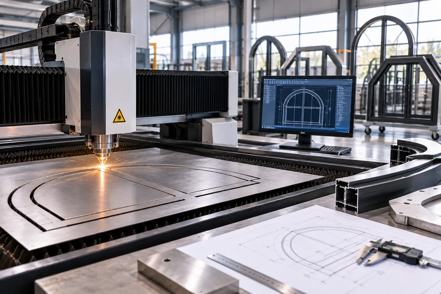 Precision Full Scale Laser Cut Templates for Curved Windows