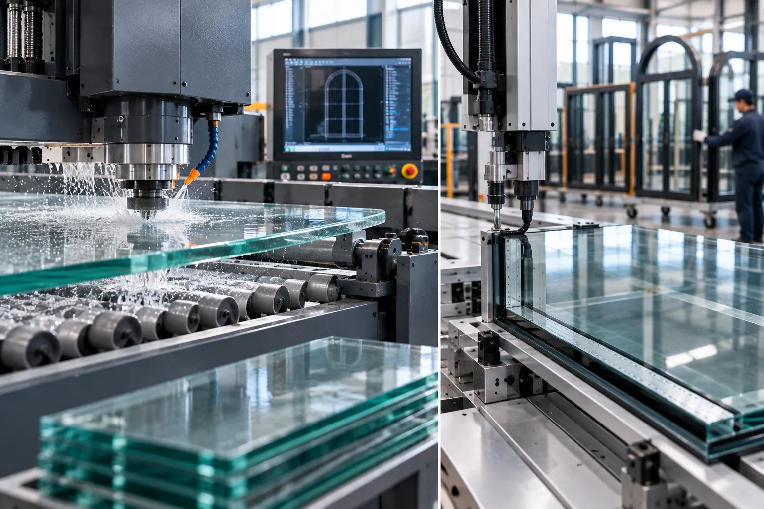 Automated CNC Edge Grinding and Dual Seal Insulated Glass Unit