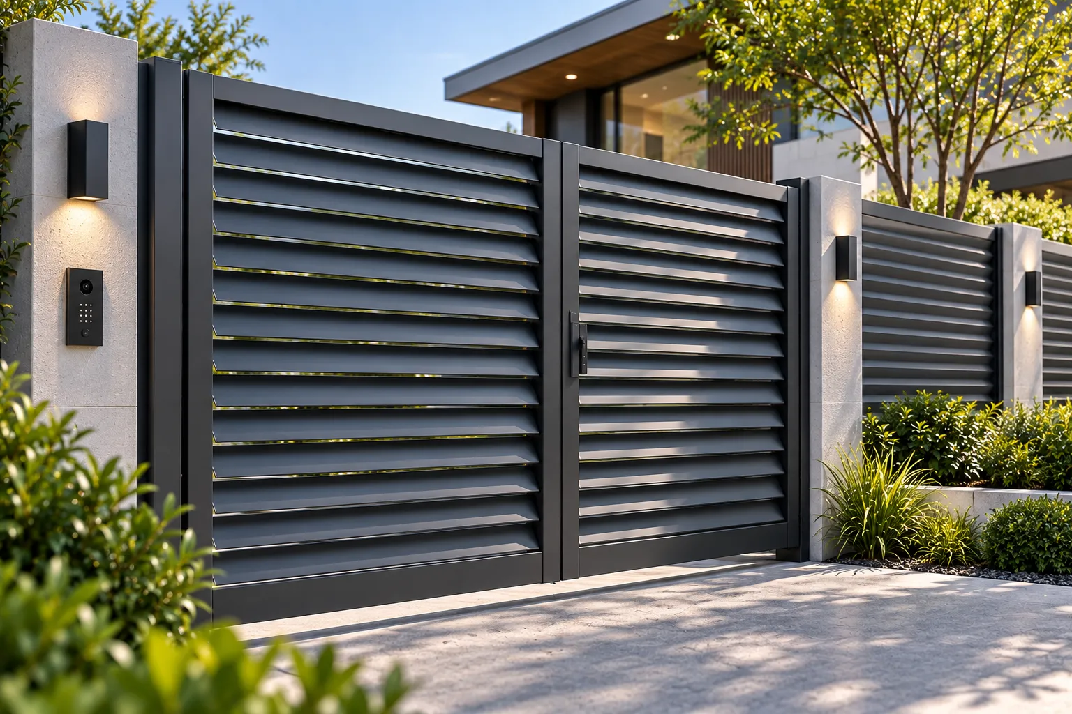 Louvered Airflow Privacy Aluminum Panels
