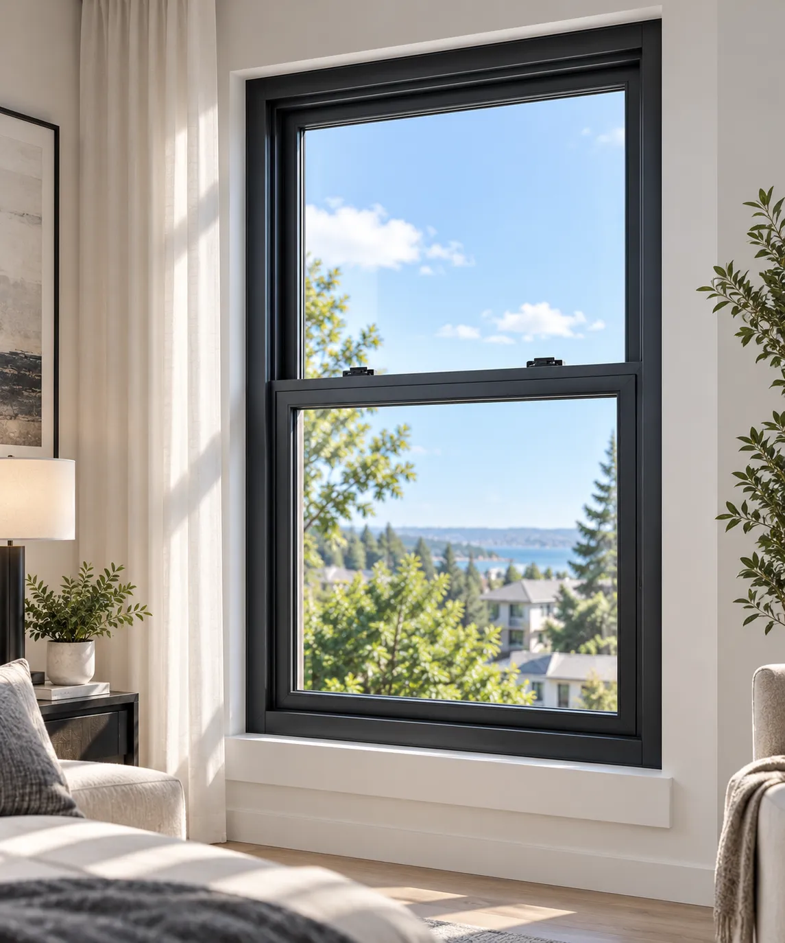 Double Hung Aluminum Window Tilt-In Cleaning Mechanism