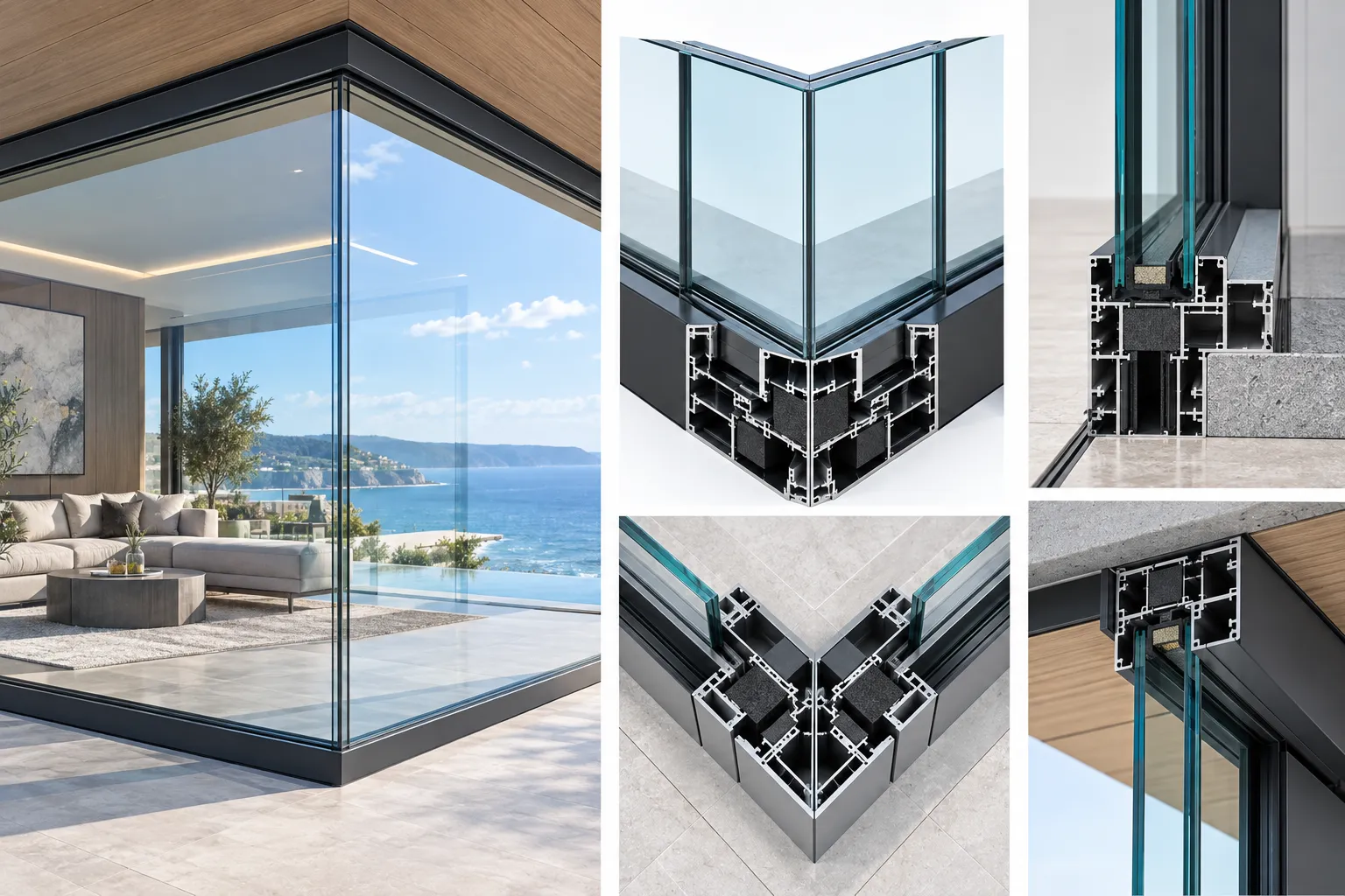 High-Performance Architectural Aluminum Window and Glazing Profiles