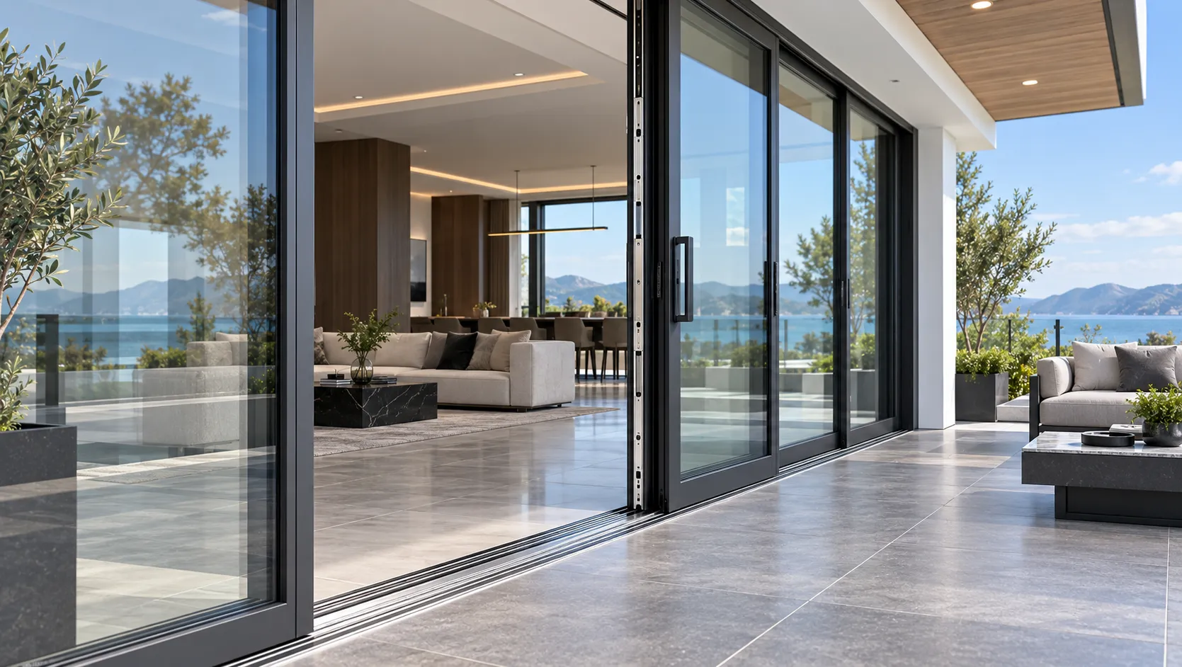 Heavy-Duty Architectural Aluminum Doors with Slim Sightlines