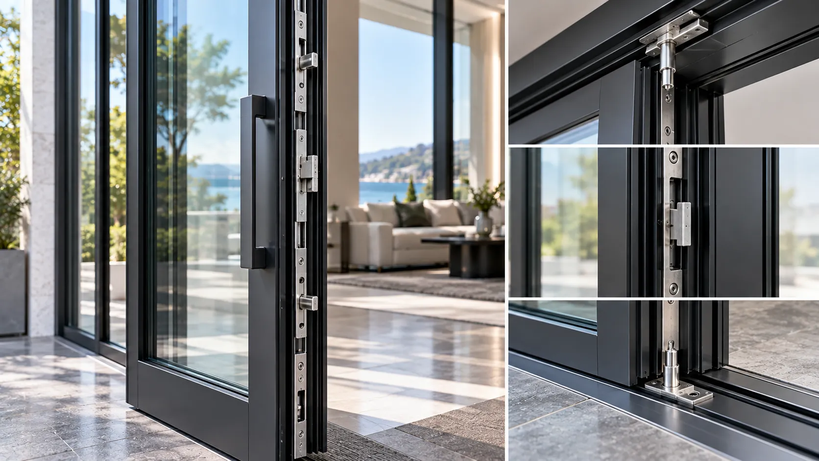 Precision multi-point shoot-bolt locking mechanism for exterior French doors