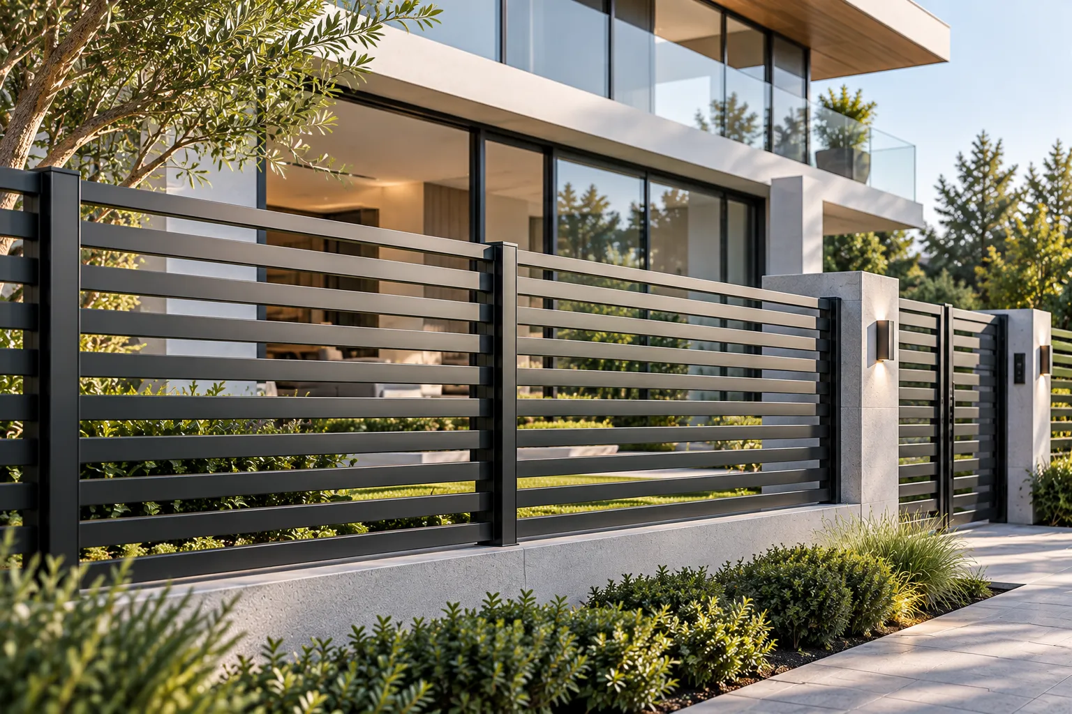 Contemporary Minimalist and Geometric Aluminum Fencing