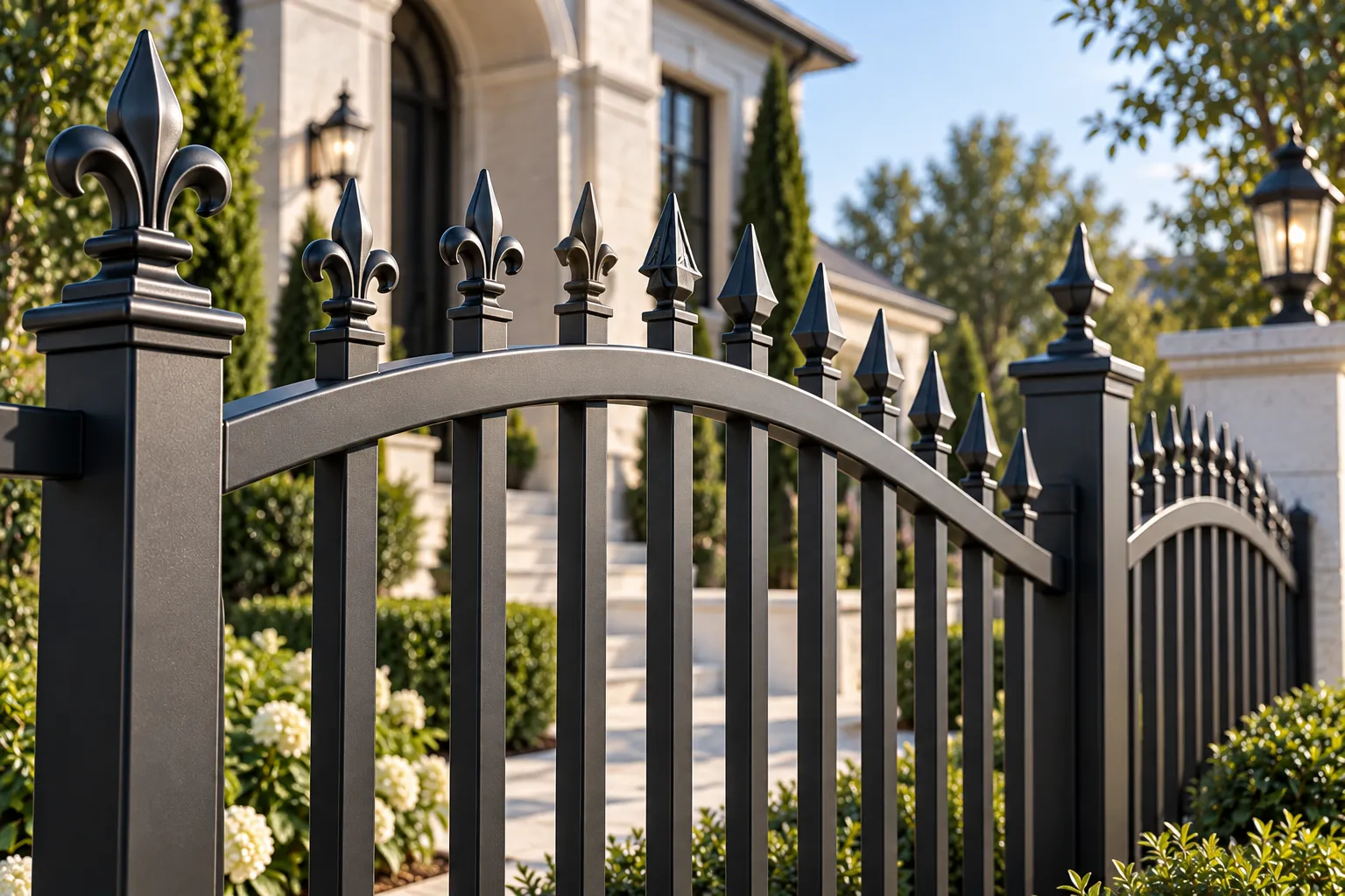 Decorative Heritage Finials and Arched Aluminum Pickets