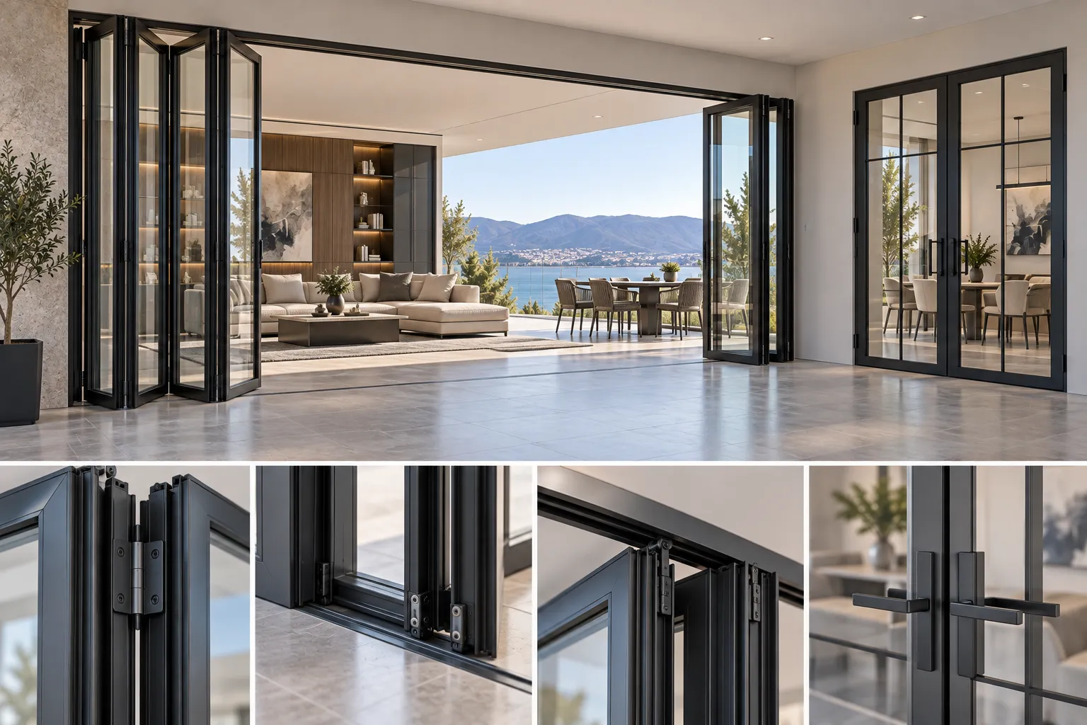 Bi-Fold and French Acoustic Glass Partition Doors