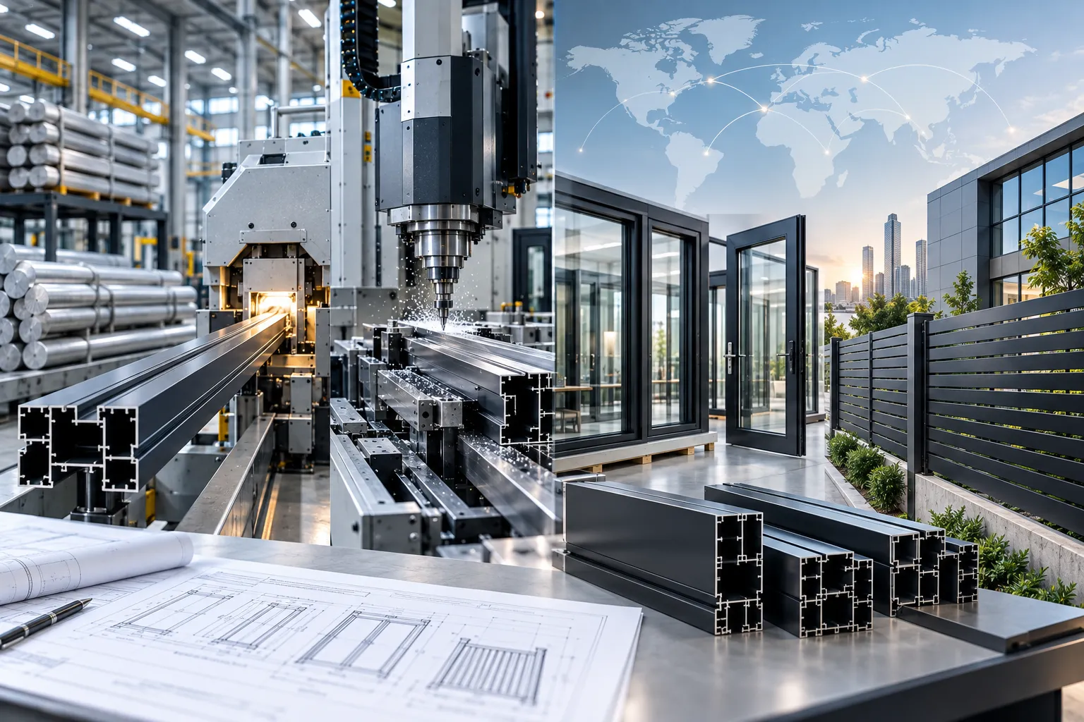 Orient Juko Metal Art automated aluminum window, door, and fencing production facility