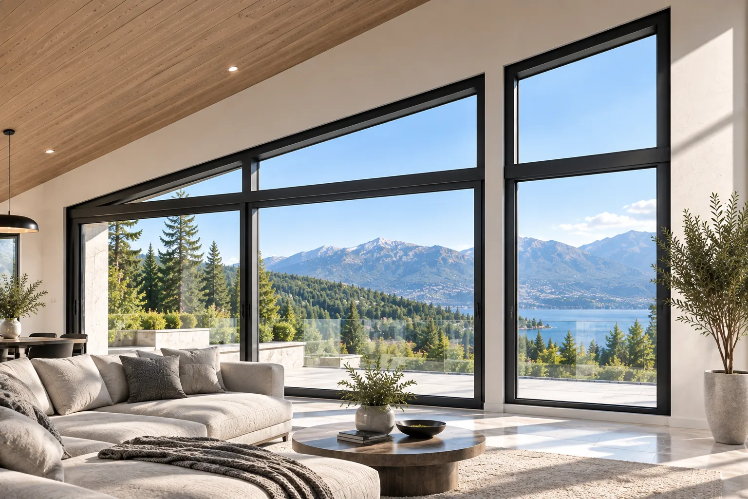 Architectural Trapezoid Aluminum Window Profile