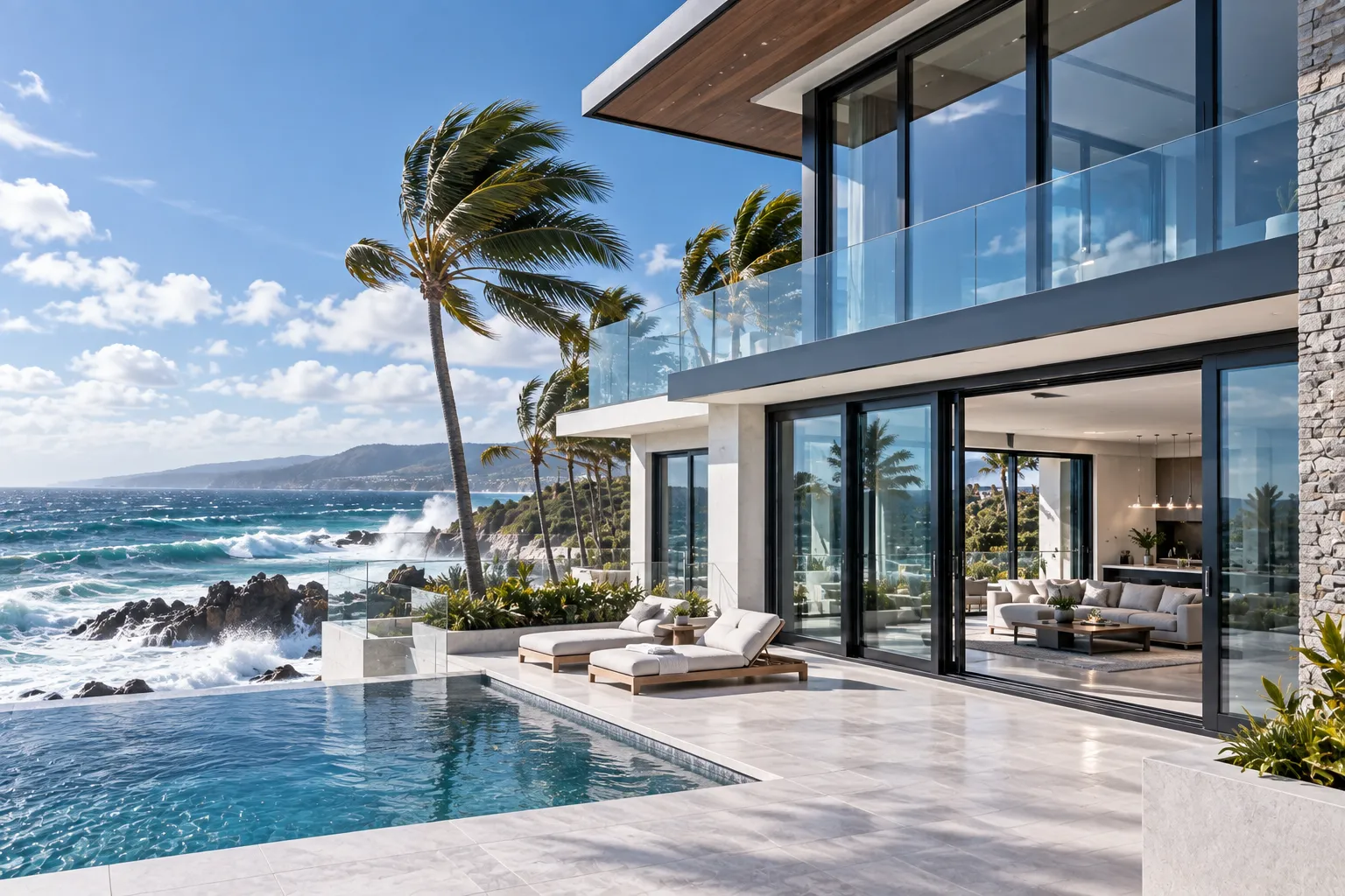 Coastal high wind residential aluminum windows