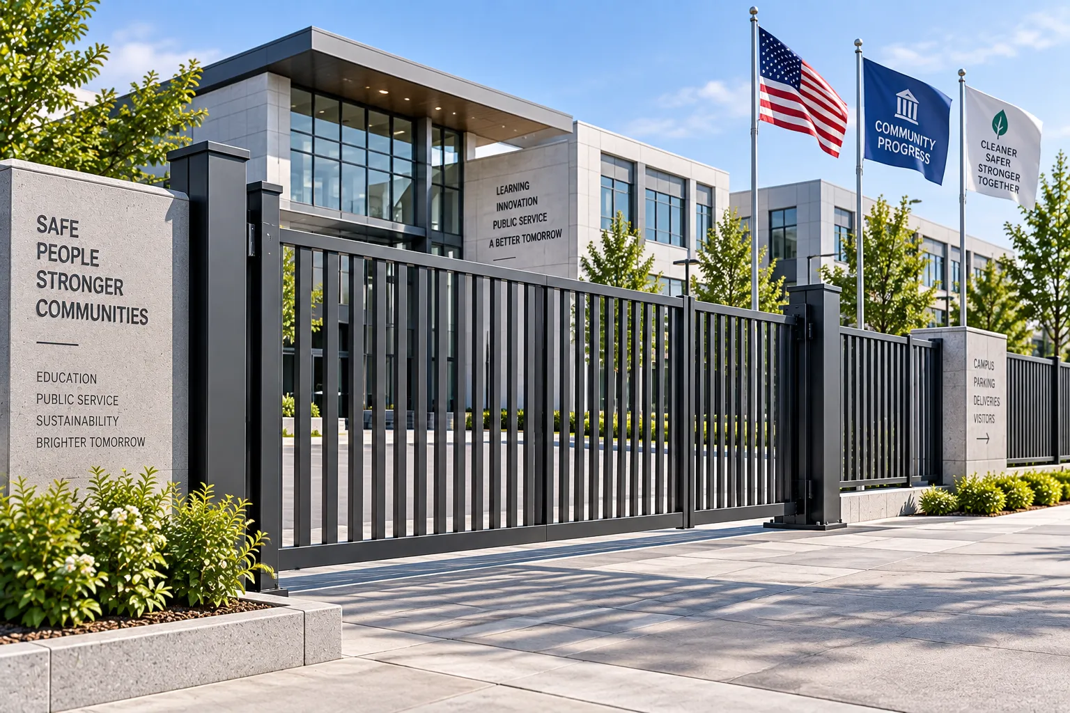 Heavy Duty Commercial Fence Panels for Corporate Campuses