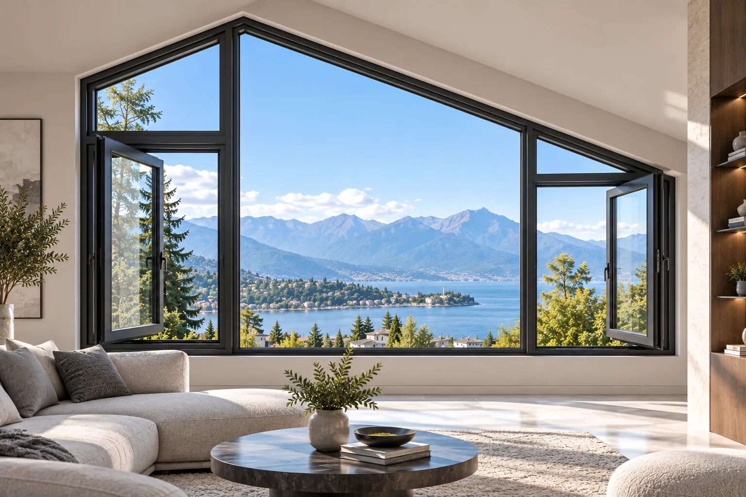 Integrated Fixed and Casement Aluminum Window System