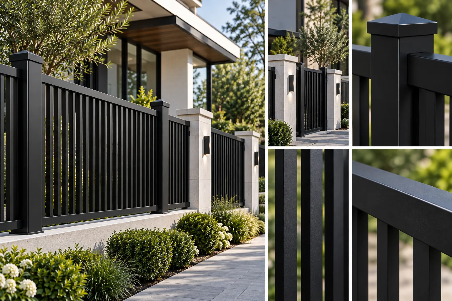 Matte Black Architectural Powder Coat Aluminum Finish