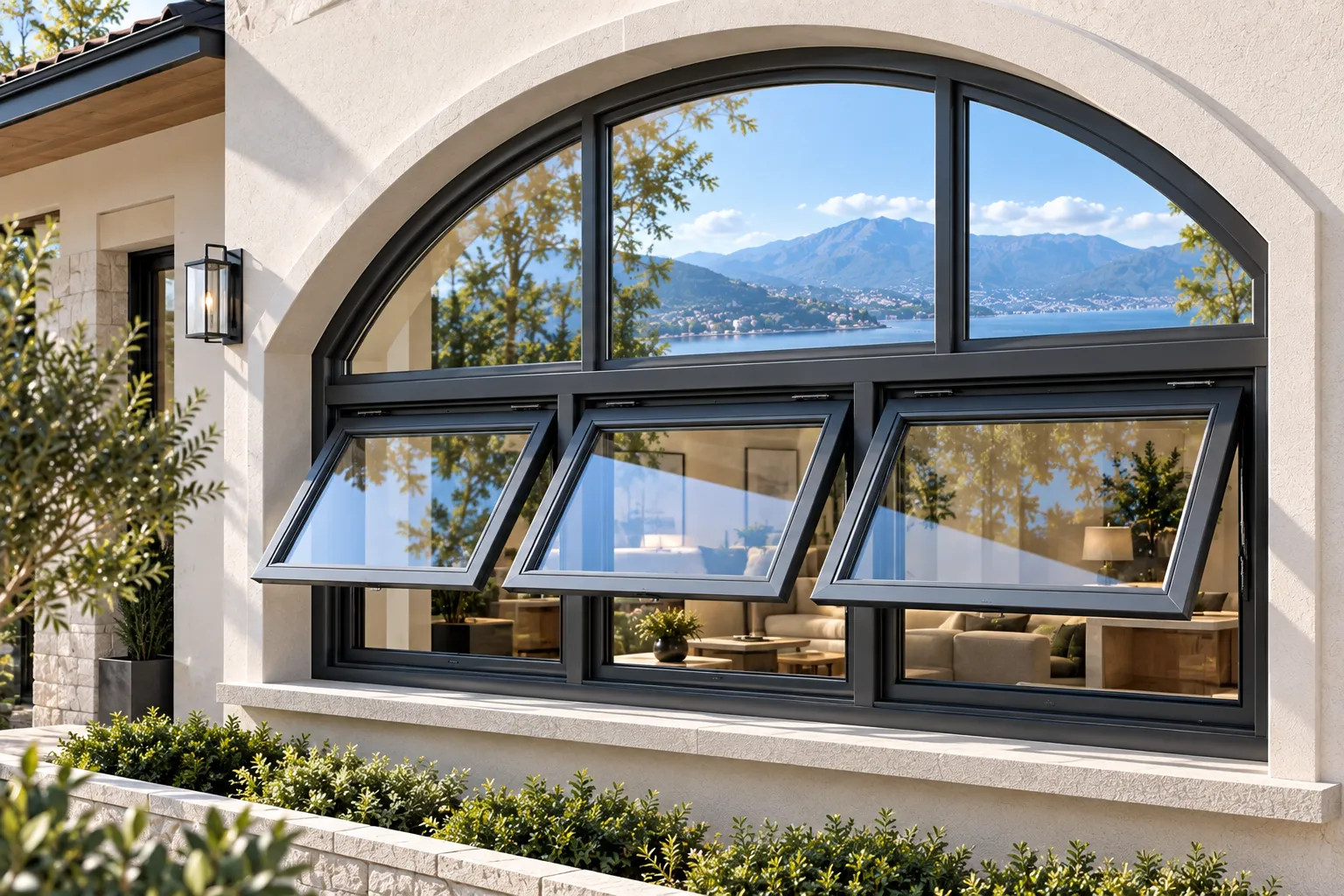 Arched Awning Combination Aluminum Window System