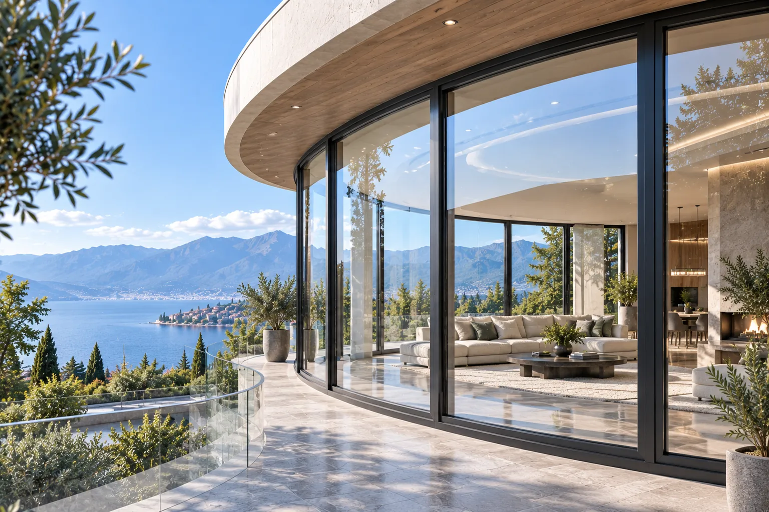 Large Span Curved Aluminum Facade System