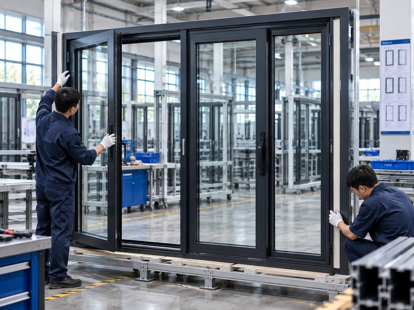 Full-scale window and door pre-assembly verification